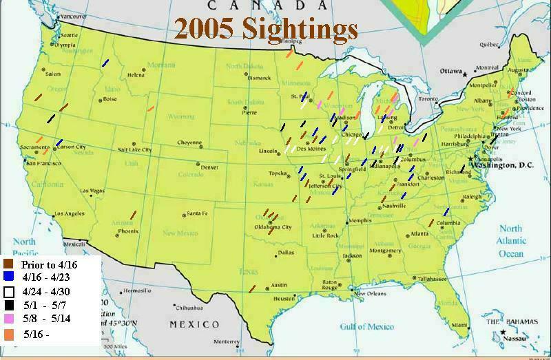 Historic Morel Sighting Map